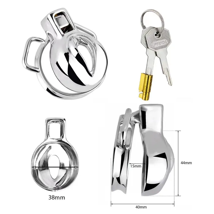 Male Sex Toys CHASTITY CAGE CO Steel Clitty Chastity Cage