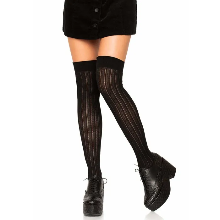 Wicked Wandas Adult Emporium Dildos Rib Knit Over the Knee Socks