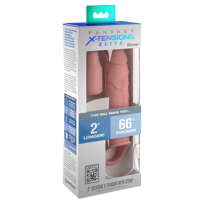Male Sex Toys Pipedream Fantasy Xtensions Elite 6 Extension with Strap Light