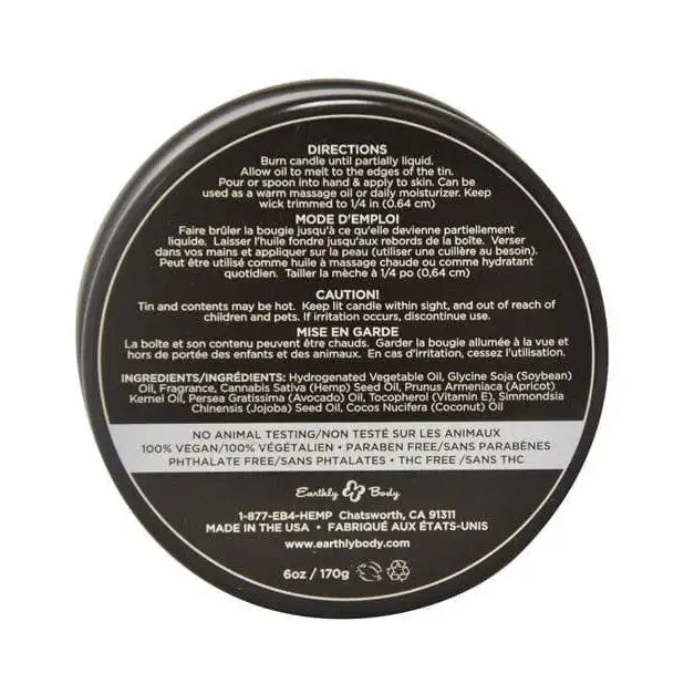 Earthly Body Earthly Body Suntouched Hemp Candle 6 Oz Female Sex Toys Earthly Body Earthly Body Suntouched Hemp Candle 6 Oz Female Sex Toys