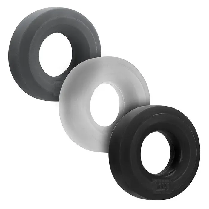 HunkyJunk HUJ Cock Ring 3 Pack Stone Ice HunkyJunk Male Sex Toys HunkyJunk HUJ Cock Ring 3 Pack Stone Ice HunkyJunk Male Sex Toys