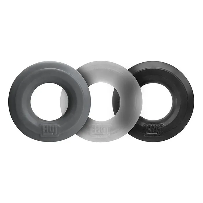 HunkyJunk HUJ Cock Ring 3 Pack Stone Ice HunkyJunk Male Sex Toys HunkyJunk HUJ Cock Ring 3 Pack Stone Ice HunkyJunk Male Sex Toys