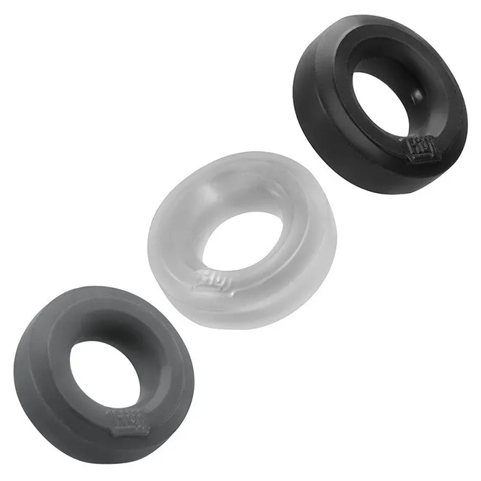 HunkyJunk HUJ Cock Ring 3 Pack Stone Ice HunkyJunk Male Sex Toys HunkyJunk HUJ Cock Ring 3 Pack Stone Ice HunkyJunk Male Sex Toys