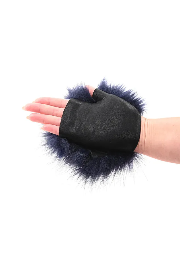 Sex Mischief Vibrators Sex Mischief Cougar Spiked Sensory Glove Blue