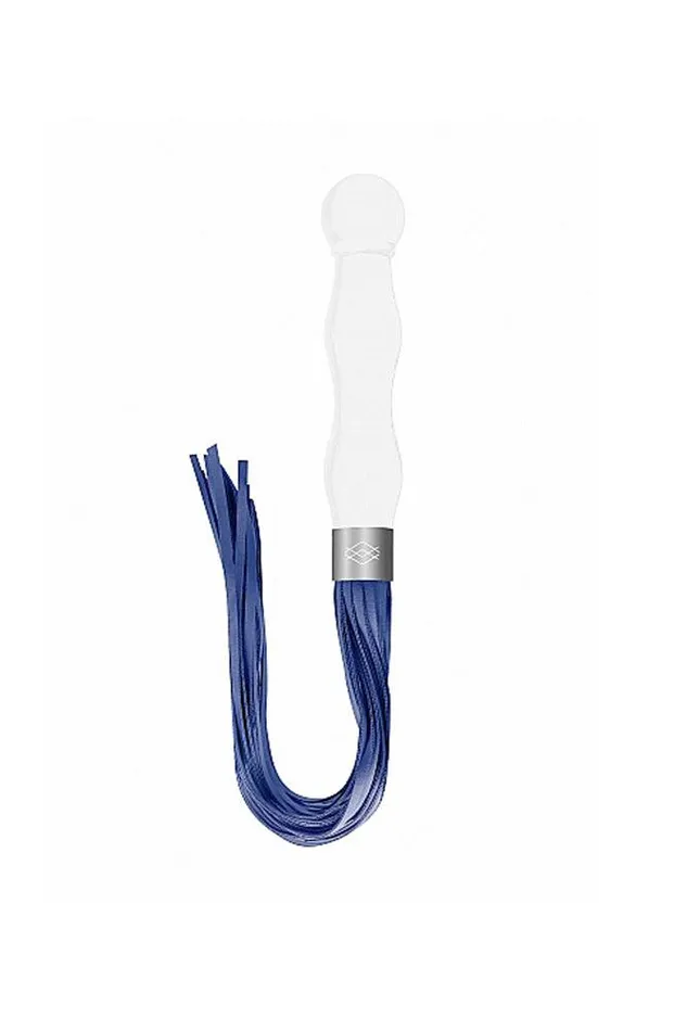 Shots Toys Shots Toys Chrystalino Whipster Glass Whip Dildo White Dildos