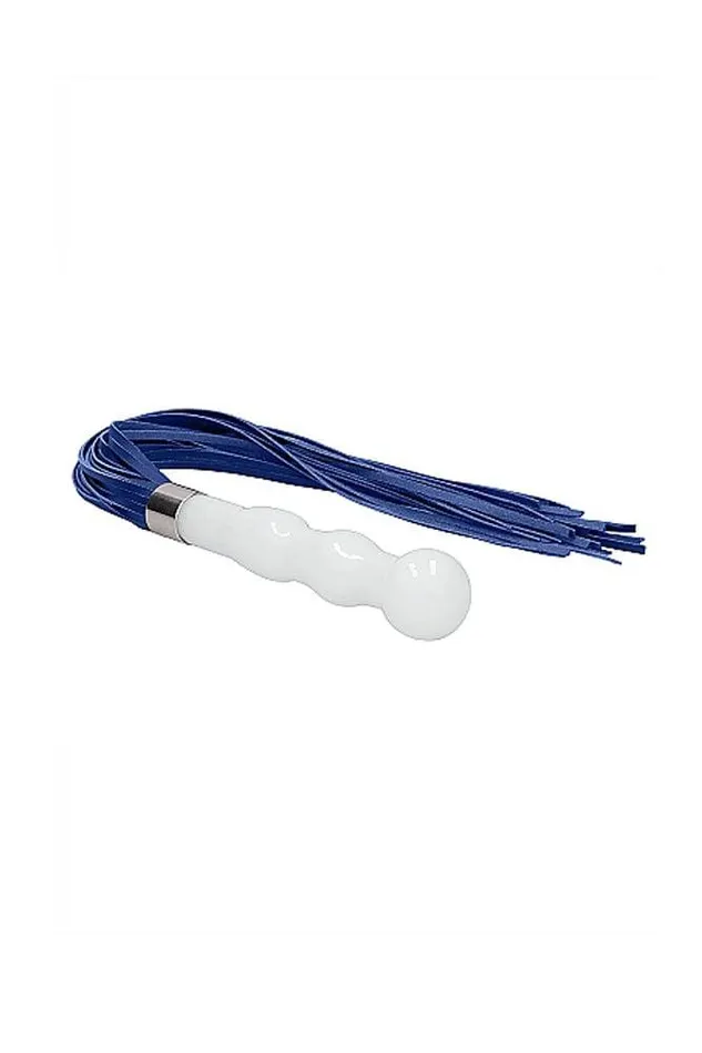 Shots Toys Shots Toys Chrystalino Whipster Glass Whip Dildo White Dildos