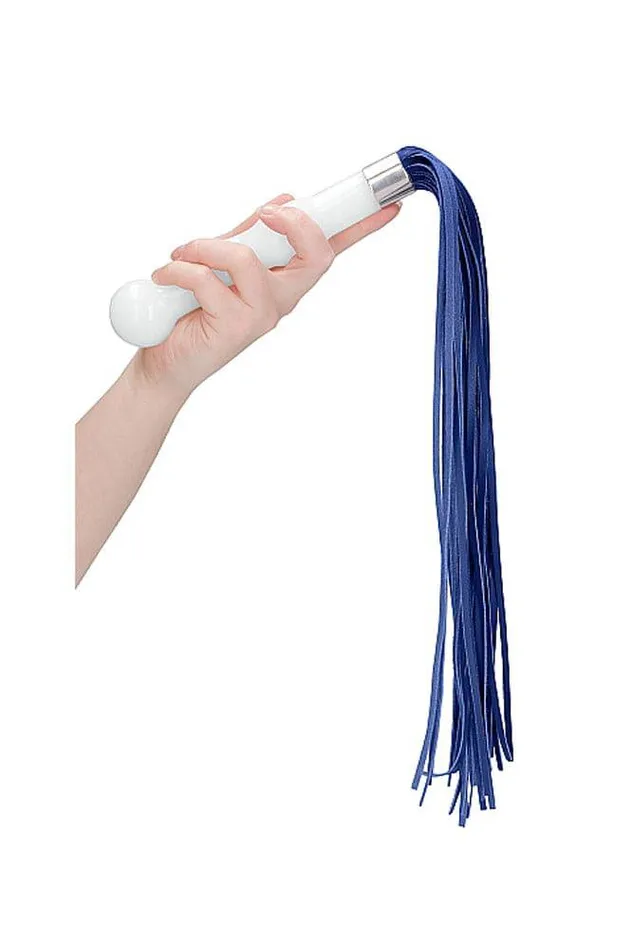 Shots Toys Shots Toys Chrystalino Whipster Glass Whip Dildo White Dildos
