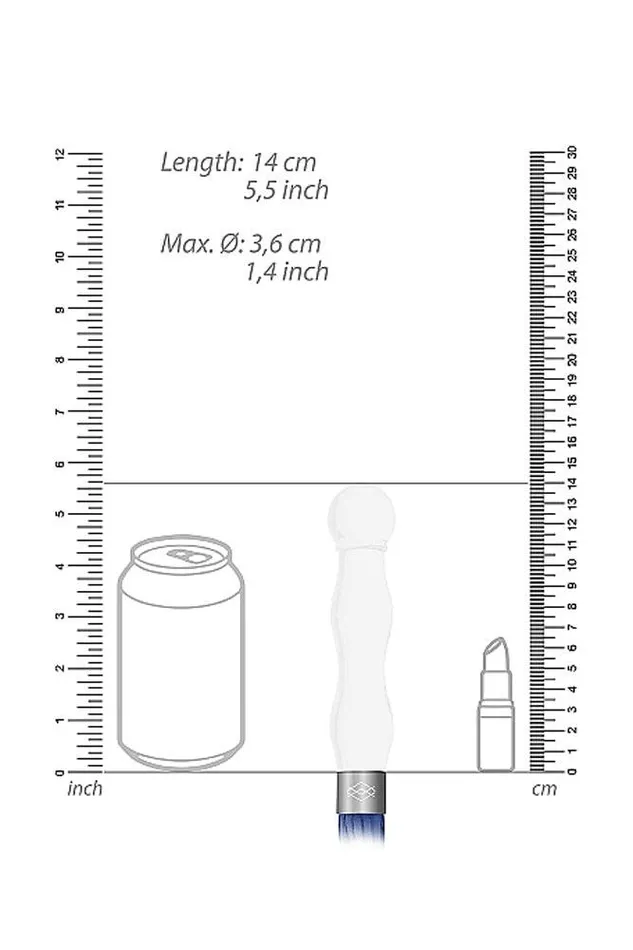 Shots Toys Shots Toys Chrystalino Whipster Glass Whip Dildo White Dildos